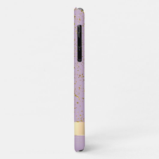 Gold Confetti Stripe Lotus Case-Mate iPhone Case (Achterkant/links)