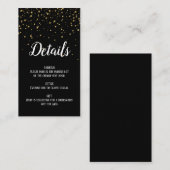 Gold Confetti sur la carte de détails Black Bachel (Devant / Derrière)
