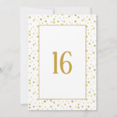 Gold Confetti Sweet 16 Anniversaire Invitation (Dos)