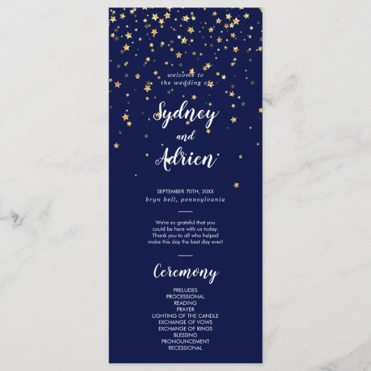 Gold Confetti | Weddenschap bij de marine Programma (Voorkant)