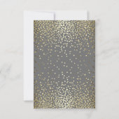 Gold Confetti Wedding Cartes RSVP (Dos)