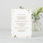 Gold Confetti Wedding Details - Informatie Informatiekaartje (Staand voorkant)