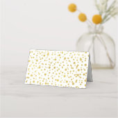 Gold Confetti Wedding Folded Place Kaarten (Achterkant)