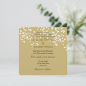 Gold Confetti Wedding Kaart (Staand voorkant)