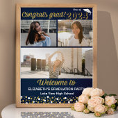 Gold Congrats 3e année photo collage Affiche de bi