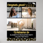 Gold Congrats 3e année photo collage Affiche de bi (Devant)