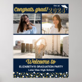 Gold Congrats 3e année photo collage Affiche de bi (Devant)