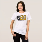 Gold Congrats Graduation  Tri-Blend Shirt (Voorkant volledig)