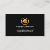 Gold Construction Handyman Tools Remodeling Visitekaartje (Achterkant)