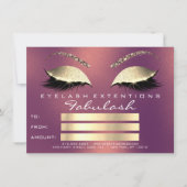 Gold Copper Lashes Extenst Makeup Certificate Cade (Voorkant)