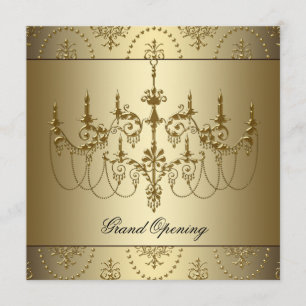 Gold Corporate Business Grand Opening Party Kaart
