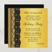 Gold Corporate Holiday Party Invitation (Devant / Derrière)