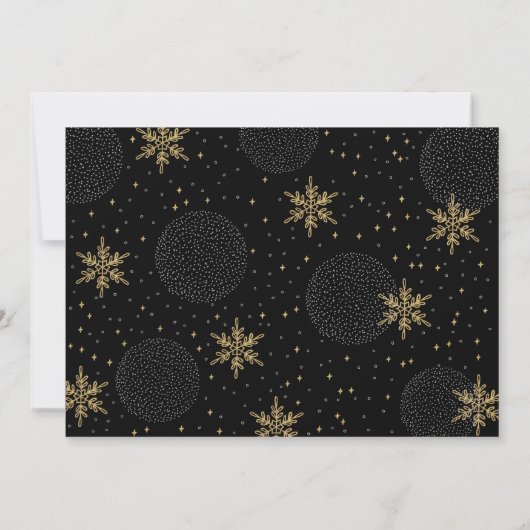 Gold Corporate Kerstgala, feestdag Kaart (Achterkant)