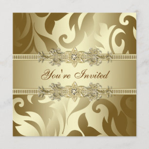 Gold Corporate Kerstparty Kaart