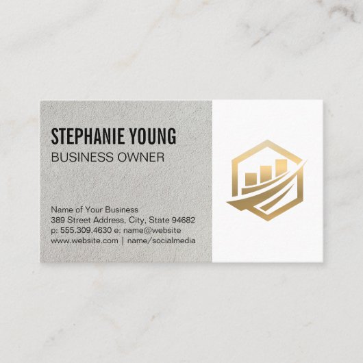 Gold Corporate Logo Visitekaartje (Voorkant)