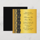 Gold Corporate Open Huis met Kant Kaart (Voorkant / Achterkant)