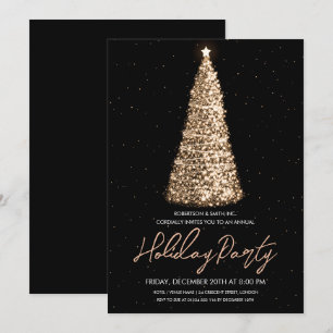 Gold Corporate Xmas Tree-feestdag Kaart