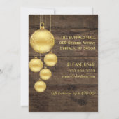 Gold Country Rustic Christmas Party Invitation (Dos)