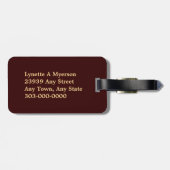 Gold Cowboy Bucking Horse Bagagelabel (Achterkant horizontaal)