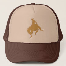 Gold Cowboy Bucking Horse