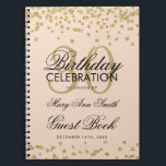 Gold Cream 30th Birthday Livre d'hôtes Confetti<br><div class="desc">Elégant 30e anniversaire de la Parties scintillant d'or Confetti sur modèle de crème. Facile à utiliser et facile à personnaliser. Commandez aujourd'hui !</div>