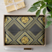 Gold Cream Black Geometric Decoupage Tissuepapier (Geschenk)