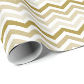 Gold Cream Chevron Cadeaupapier (Rol Hoek)
