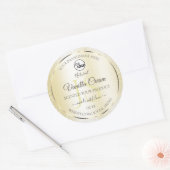 Gold Cream Glitter Product Labels Logo Initialen (Envelop)