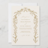 Gold & Cream Invitation Wedding Arch Nodig Kaart u (Voorkant)