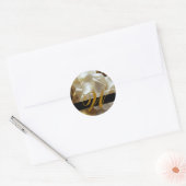 Gold Cream Roos Monogram Bruiloft Stickers (Envelop)