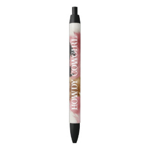 Gold Cream Roze Zwart Cowgirl Koeienhuid Zwarte Inkt Pen