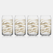 Gold Cream Zebra afdrukken Blikvorm Glas (Voorkant)