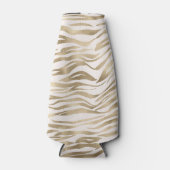 Gold Cream Zebra afdrukken Flesjeskoeler (Voorkant)