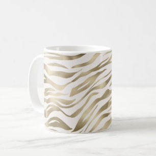 Gold Cream Zebra afdrukken Koffiemok