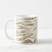 Gold Cream Zebra afdrukken Koffiemok (Links)