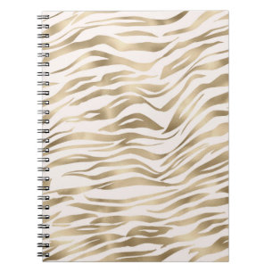 Gold Cream Zebra afdrukken Notitieboek