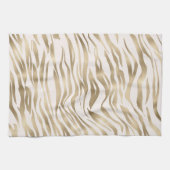 Gold Cream Zebra afdrukken Theedoek (Horizontaal)