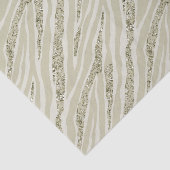 Gold Cream Zebra Print Glitter Tissuepapier (Detail)