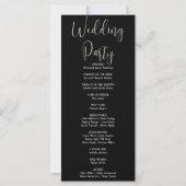 Gold Crescent Moon Celestial Black Wedding Program (Achterkant)