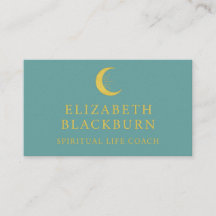Gold Crescent Moon Spiritual Life Coach Business C
