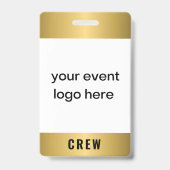 Gold Crew Staff Event Badge (Voorzijde)