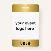 Gold Crew Staff Event Badge (Voorkant)