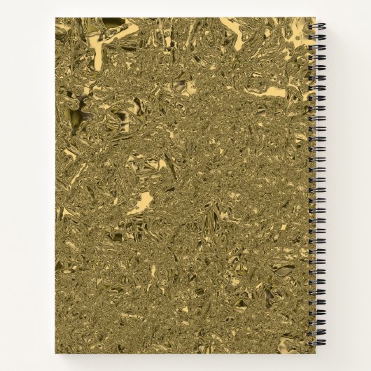 Gold CrFolie Monogrammed Girly School Notitieboek (Achterkant)