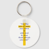 Gold Cross-Christelijke Sleutelhanger (Voorkant)