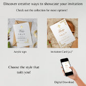 Gold Cross De Bautizo Spaans Geslacht Neutraal Wit Acryl Uitnodigingen