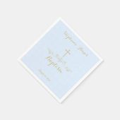 Gold Cross en Laurels in Light Blue Servetten (Hoek)