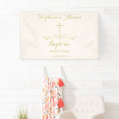 Gold Cross en Laurels Spandoek (Insitu)