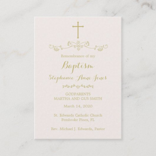 Gold Cross en Laurels Visitekaartje (Voorkant)