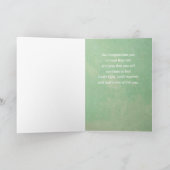 Gold Cross Eucalyptus Baptisme Kaart (Binnen)