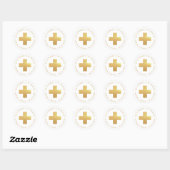 Gold Cross Hangover Kit in ziekte en gezondheid Ronde Sticker (Vel)